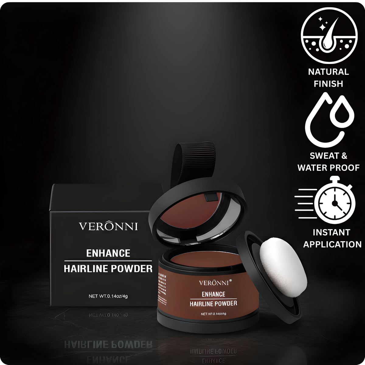 VERONNI® Instant Edge Definer – Waterproof Hairline Powder veronniprecision