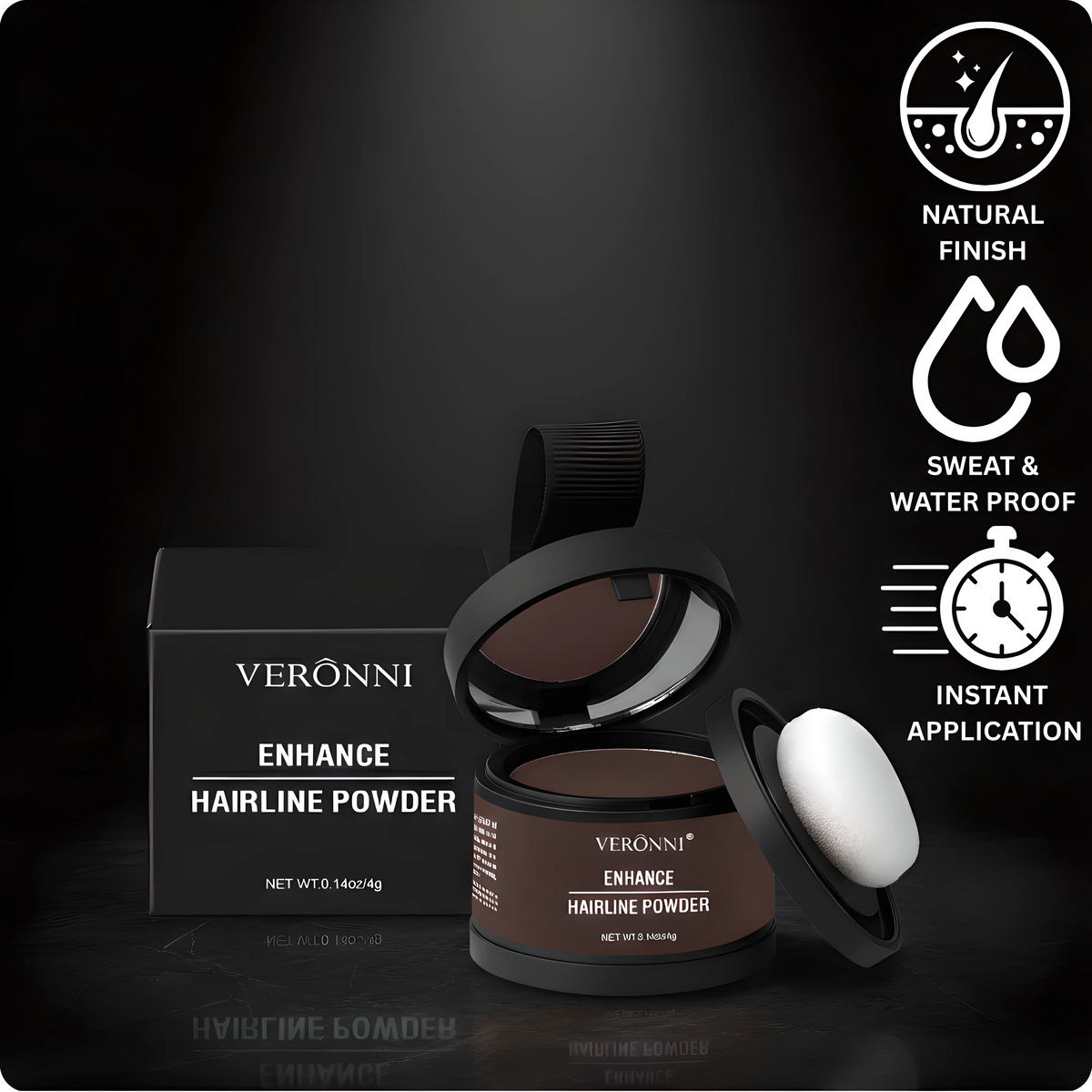 VERONNI® Instant Edge Definer – Waterproof Hairline Powder veronniprecision
