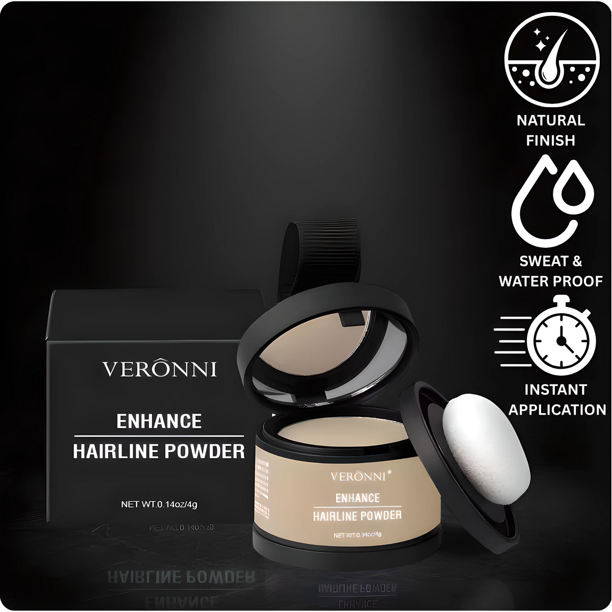 VERONNI® Instant Edge Definer – Waterproof Hairline Powder veronniprecision