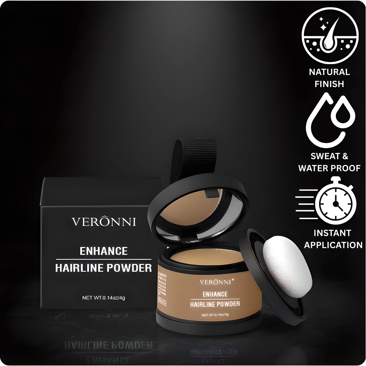 VERONNI® Instant Edge Definer – Waterproof Hairline Powder veronniprecision